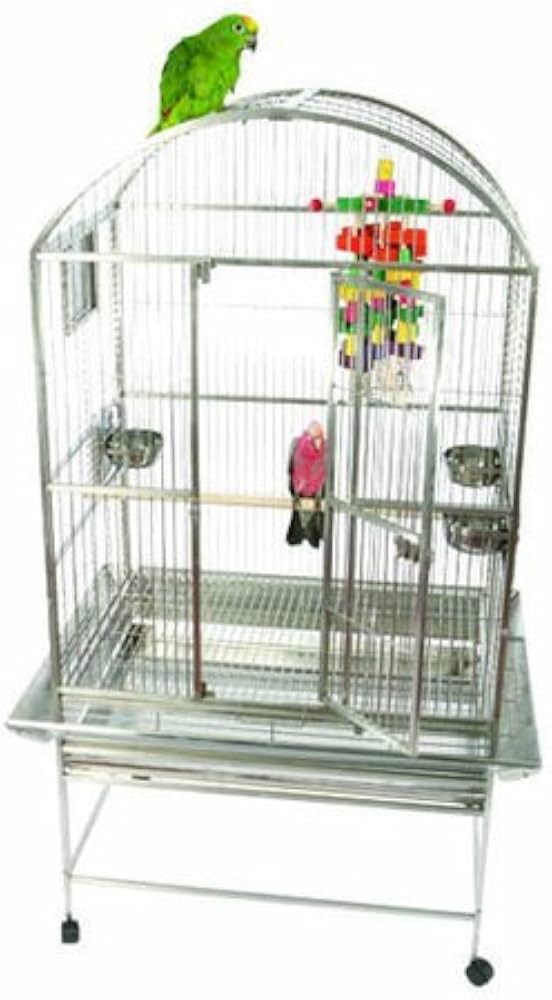 A&E Cage Co. 30x30x53-inch Scroll Top Bird Cage