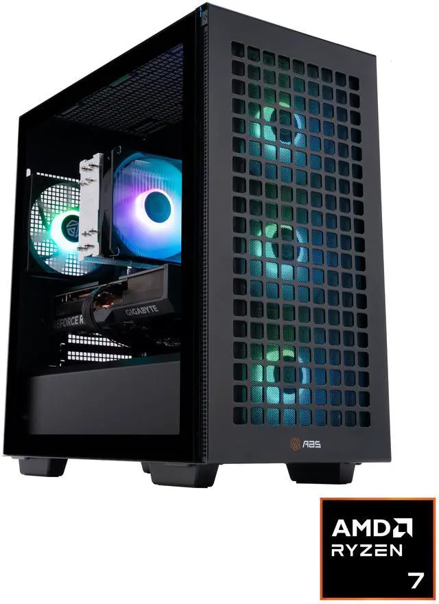 ABS Aeolus Gaming PC - AMD Ryzen 7 7700, NVIDIA RTX 4070 12GB, 16GB DDR5 RAM, 1TB NVMe SSD