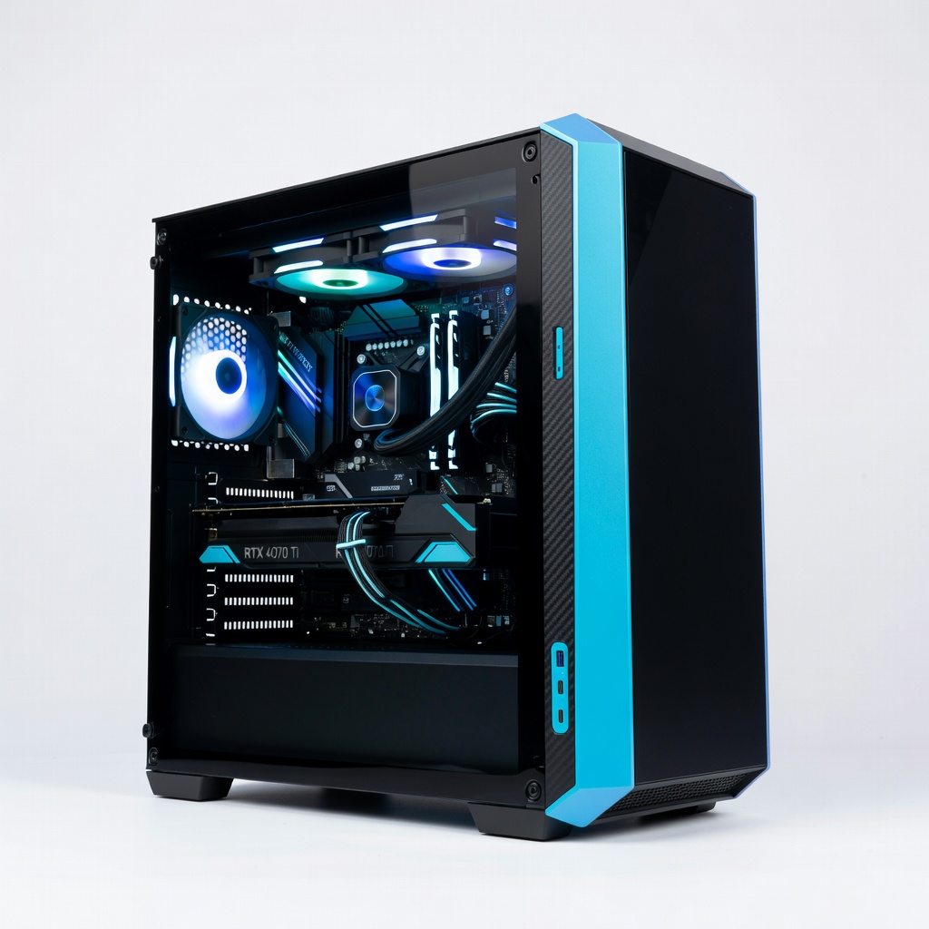 ABS Cyclone Aqua Gaming PC - Intel Core i5-14600KF, RTX 4070 Ti 12GB, 32GB DDR5 RAM, 2TB NVMe SSD