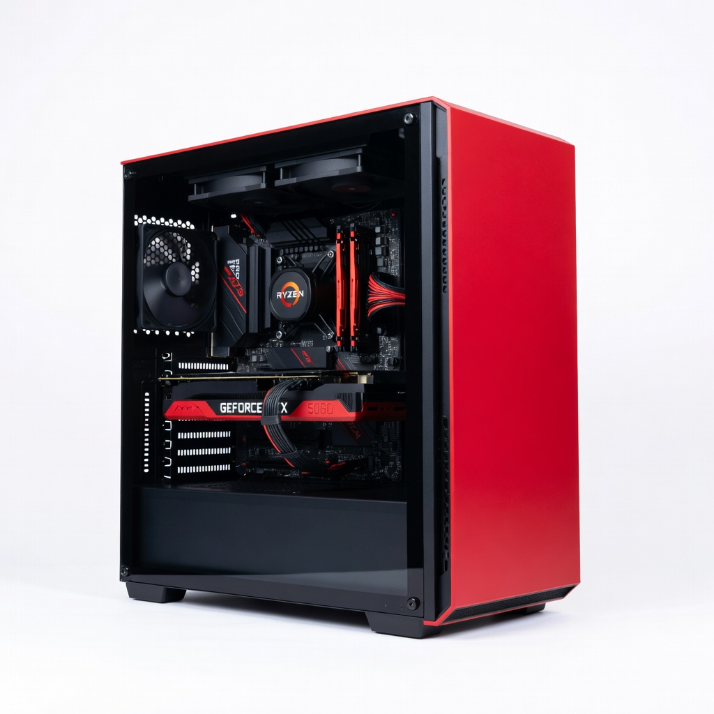 ABS Orkan Ruby Gaming PC (AMD Ryzen 5 9600X, RTX 5060 8GB, 16GB DDR5-5600, 1TB NVMe SSD)