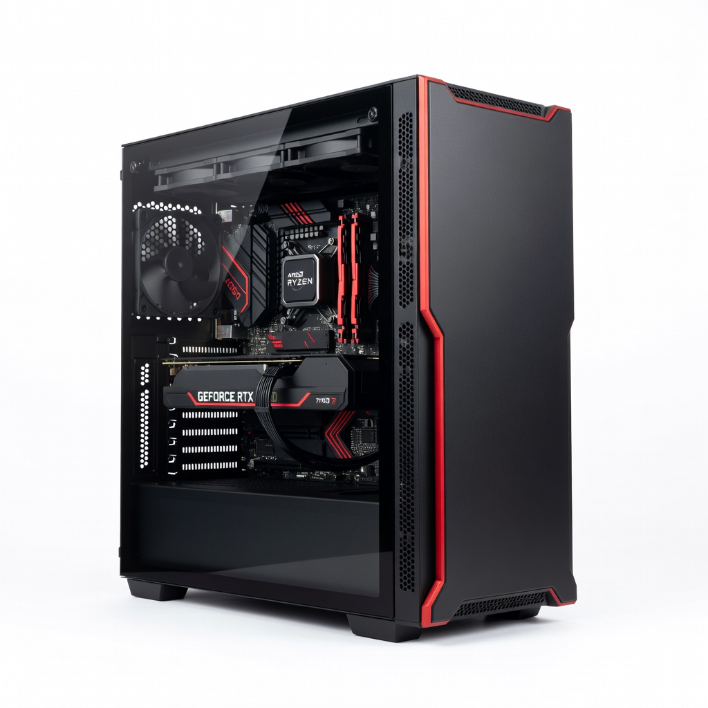 ABS Orkan Ruby Gaming PC - AMD Ryzen 7 7700 3.8GHz, RTX 4060 8GB, 32GB DDR5 RAM, 1TB NVMe SSD