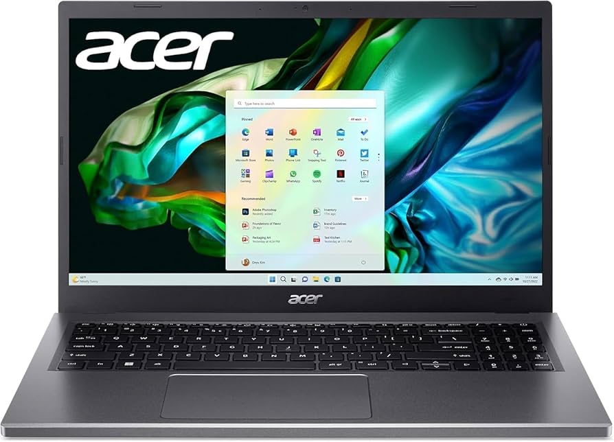 Acer Aspire 5 Slim A515-58P (i5-13420H, 16GB RAM, 512GB SSD) + FEZIBO Electric Standing Desk 48x24 + NEO CHAIR Mesh Office Chair + KTC 24" 100Hz Monitor