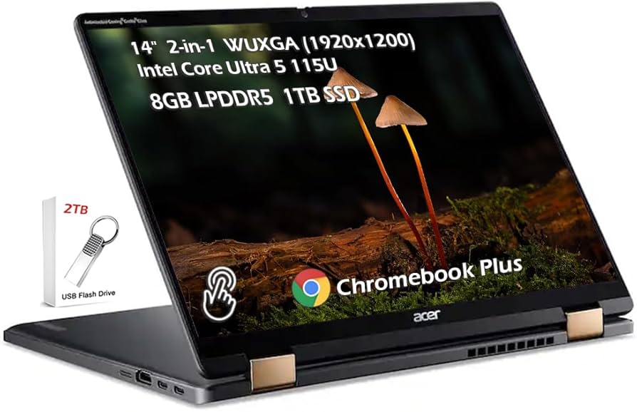 Acer Chromebook Plus Spin 714 (Intel Core Ultra 5, 8GB RAM, 256GB SSD, 2024)