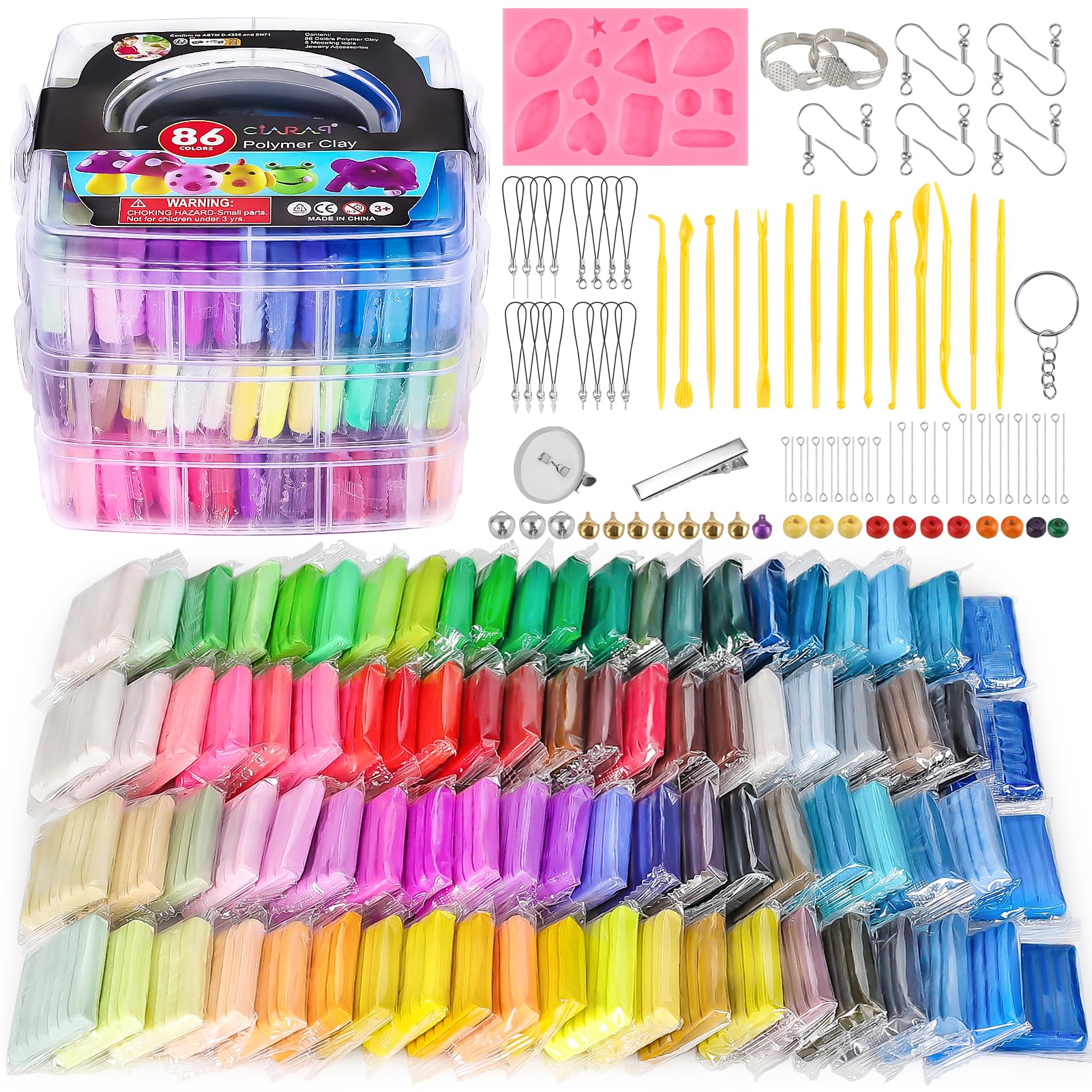 ACTIVA Polymer Clay Kit, 24 Colors with Basic Tools