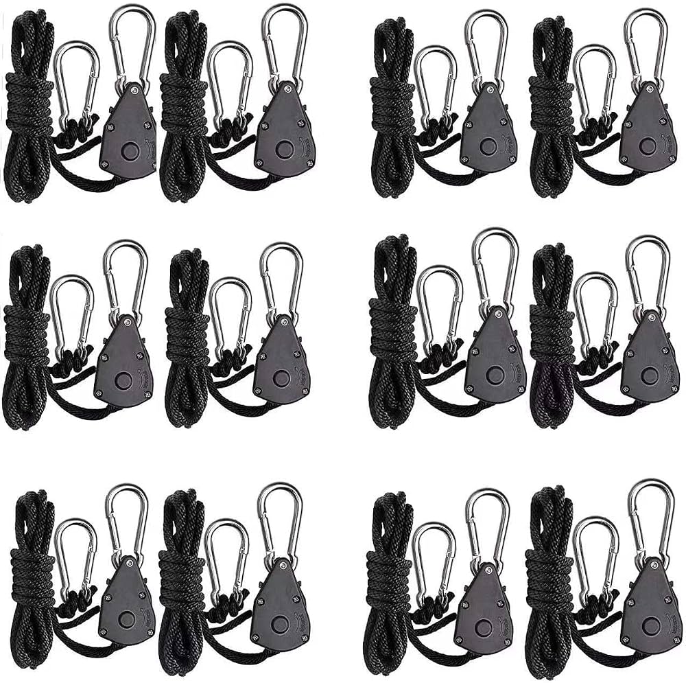 Adjustable Rope Hanger (Pair) for Grow Lights