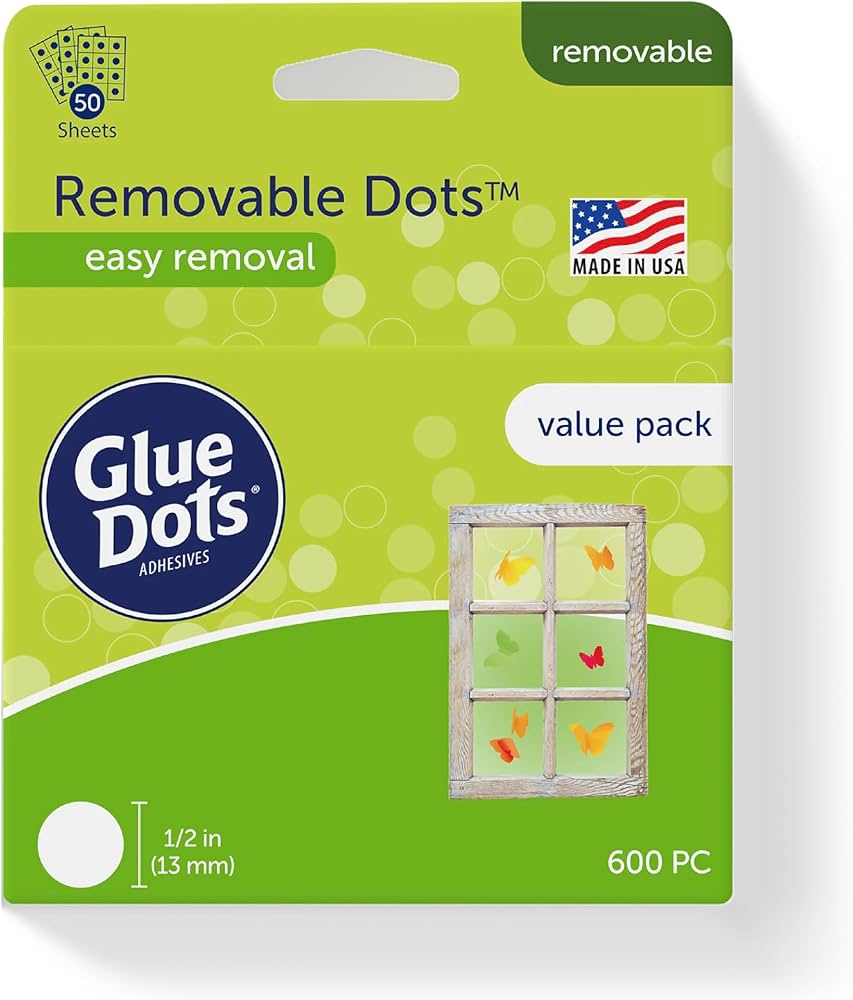 Advantus Removable Adhesive Dots (1/2", 120ct)