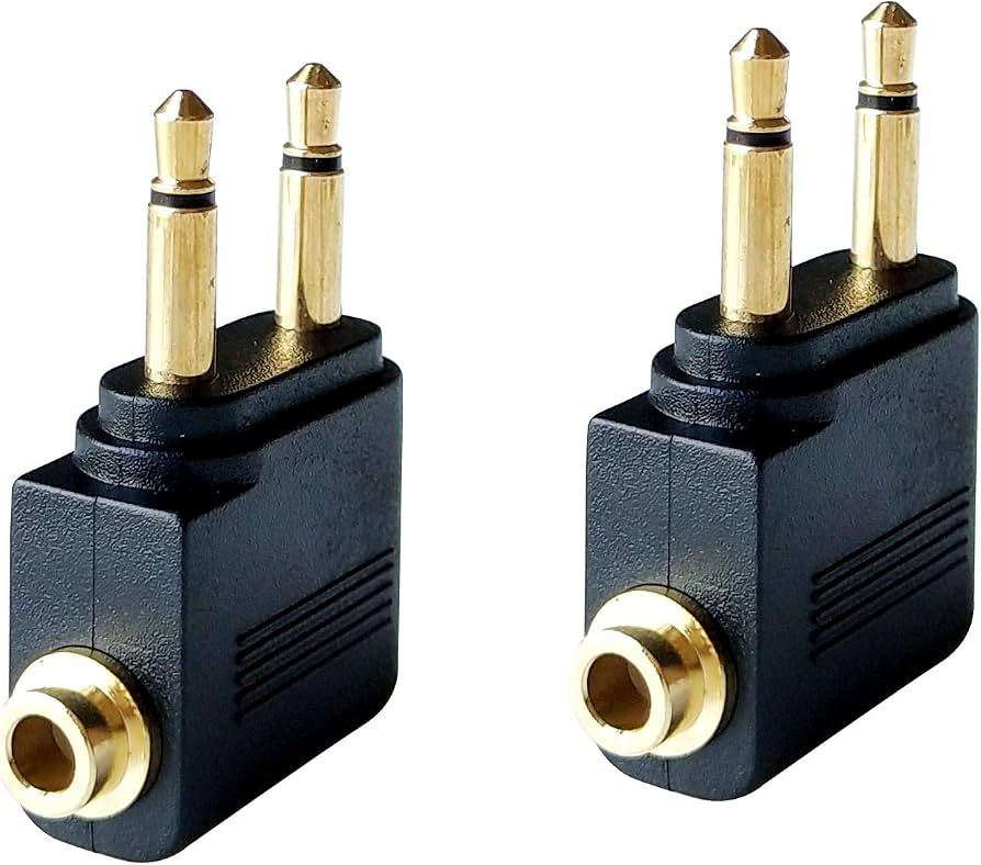 Airplane Headphone Adapter (Dual 3.5mm to Single 3.5mm)
