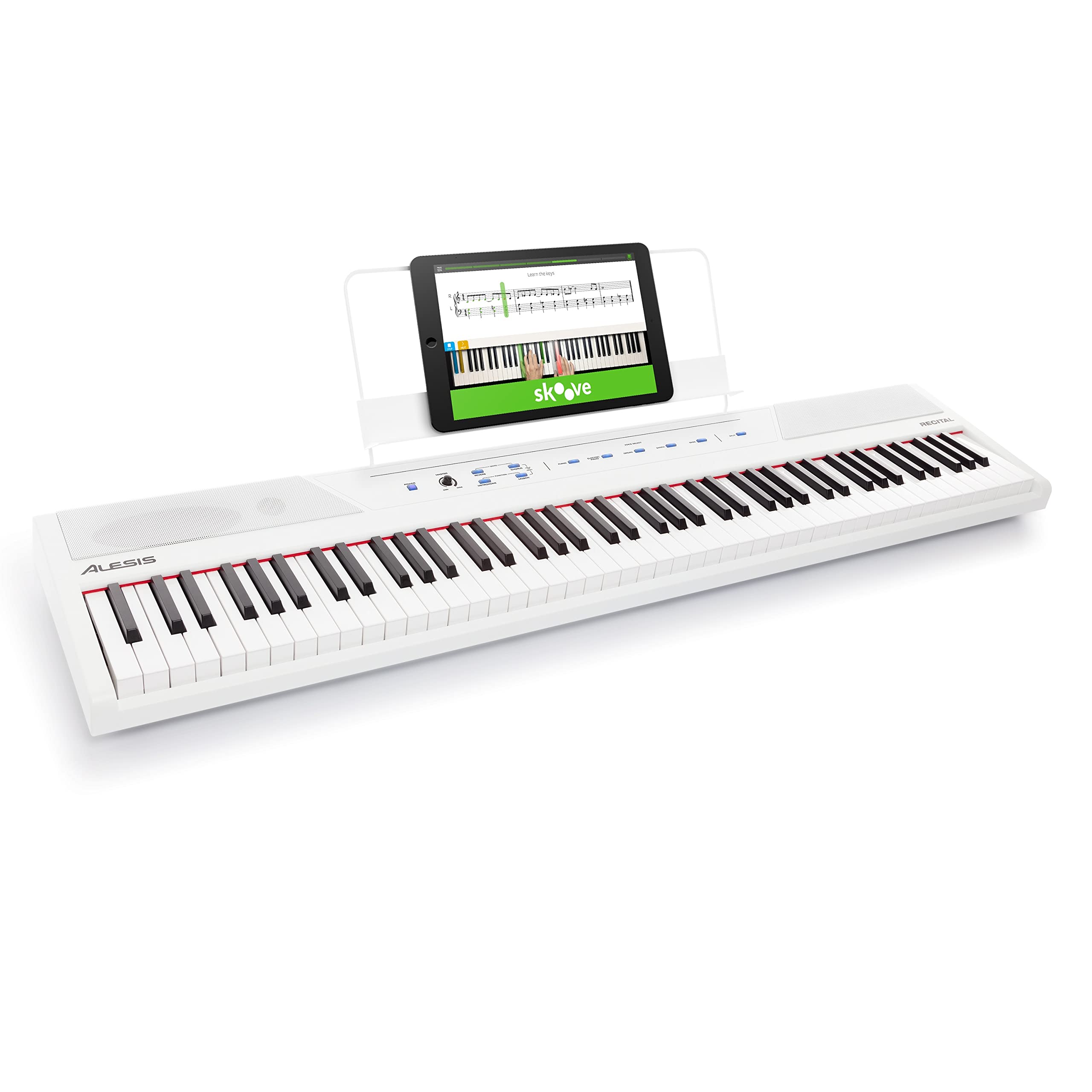 Alesis Recital – 88-Key Beginner Digital Piano with Semi-Weighted Keys