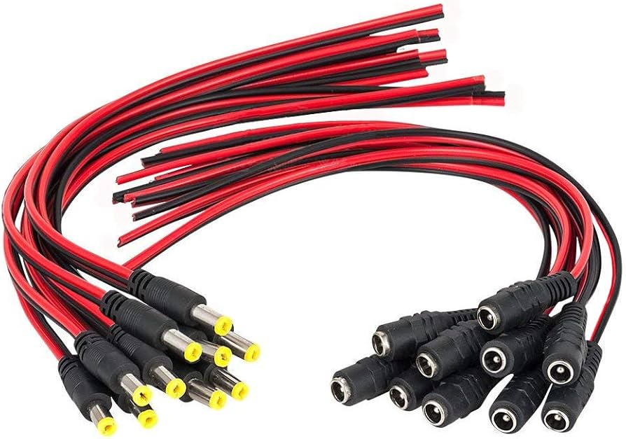 ALITOVE DC Power Pigtail Cables (5.5x2.1mm)