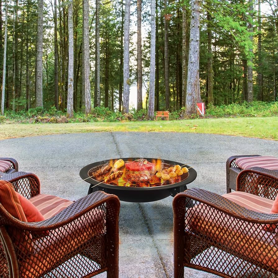 Amazon Basics 21-Inch Round Steel Fire Pit