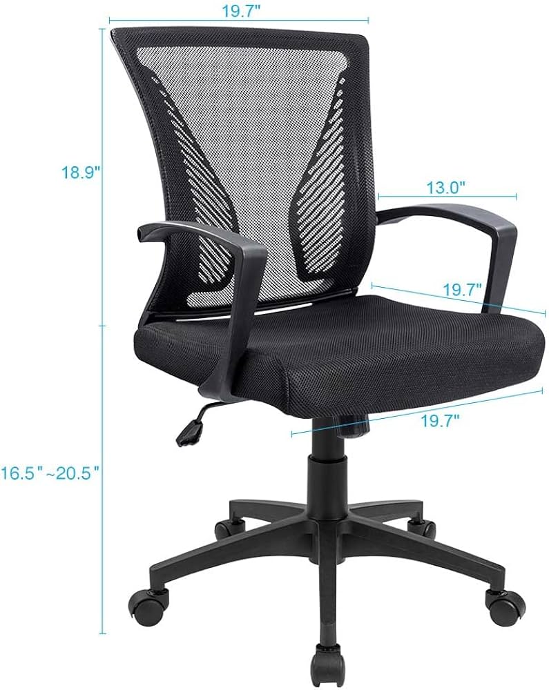 Amazon Basics 48-Inch Computer Desk + Furmax Mid-Back Mesh Chair + Acer SB220Q 21.5-Inch Monitor Bundle