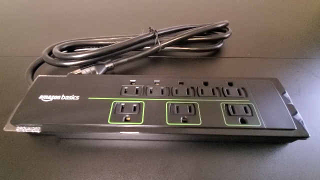 Amazon Basics 8-Outlet Surge Protector (ASIN: B01N4IGYRB), 2700 Joules