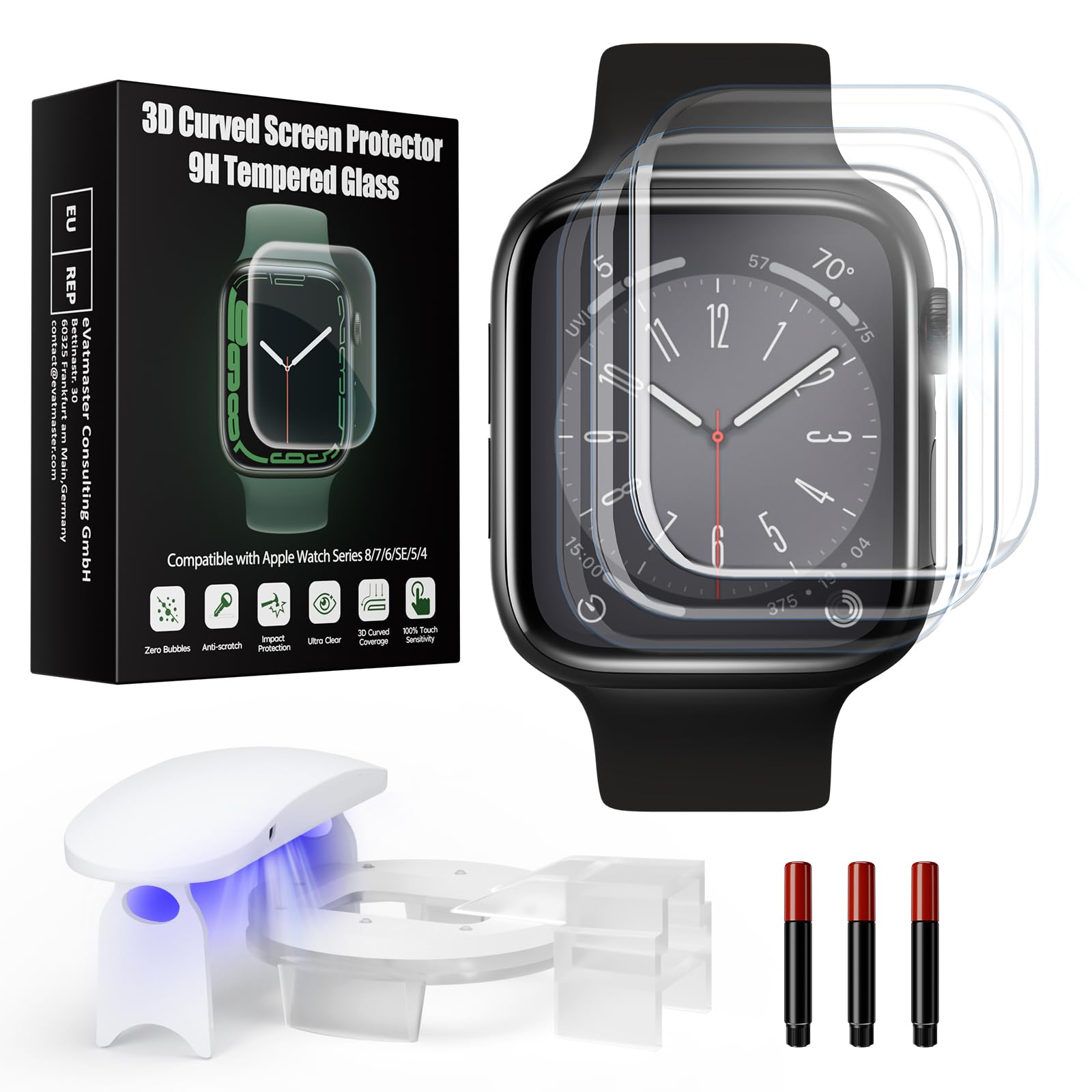 Amazon Basics Screen Protector for Apple Watch SE (2nd Gen)