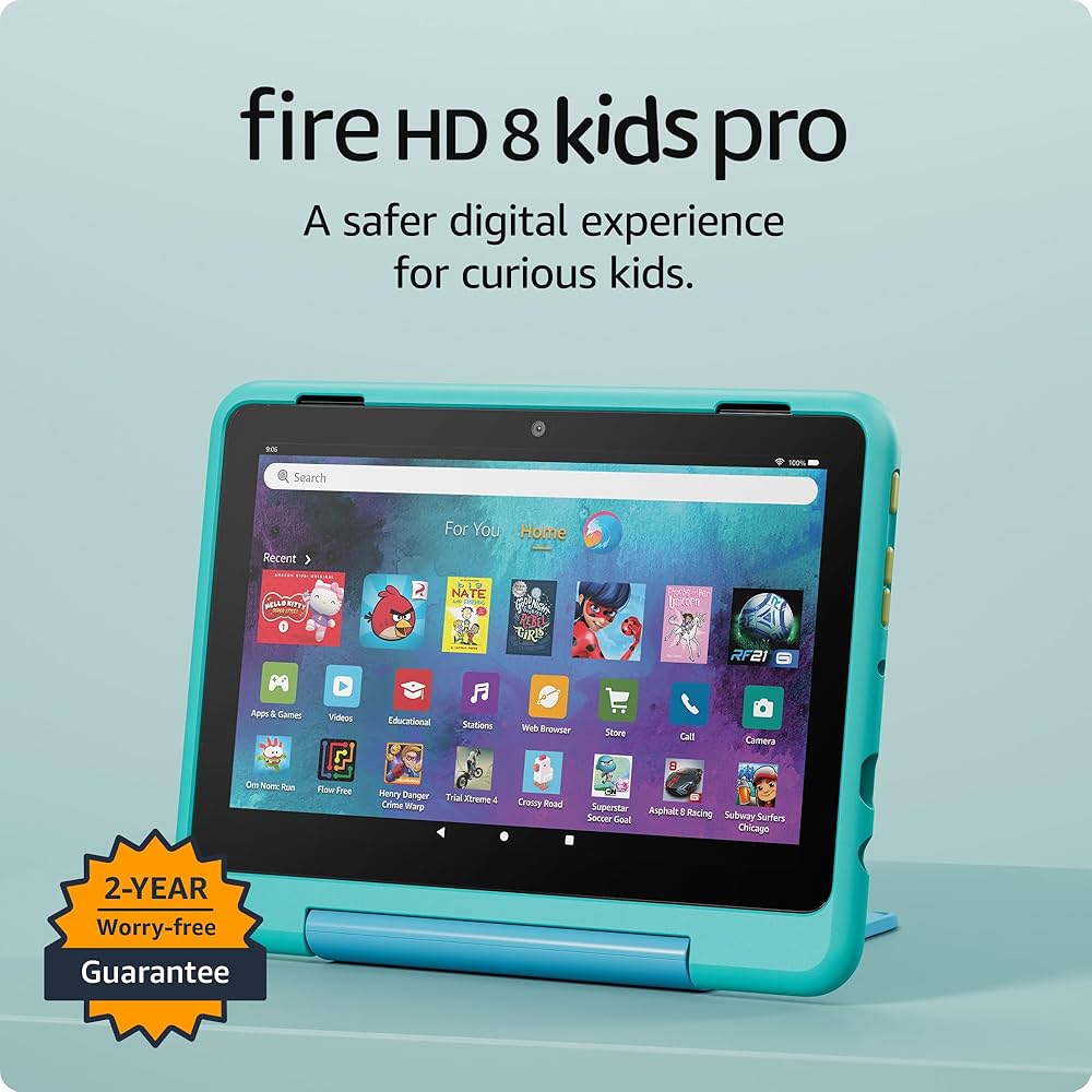 Amazon Fire HD 8 Kids Pro (2024 release, 8-inch display, ages 6-12)