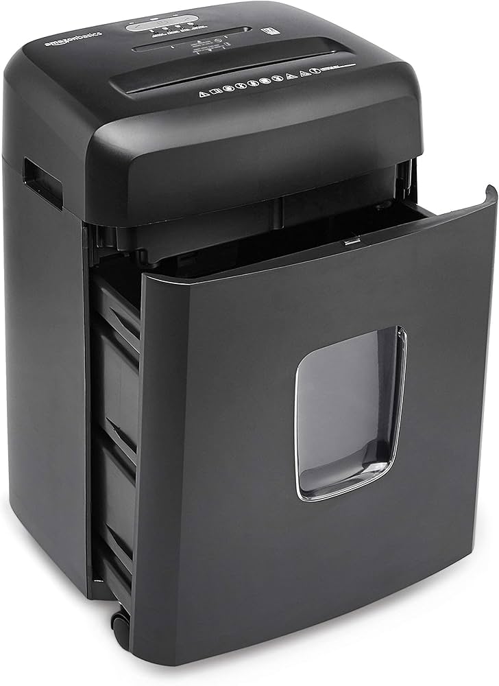 AmazonBasics 15-Sheet Cross-Cut Credit Card and Junk Mail Shredder
