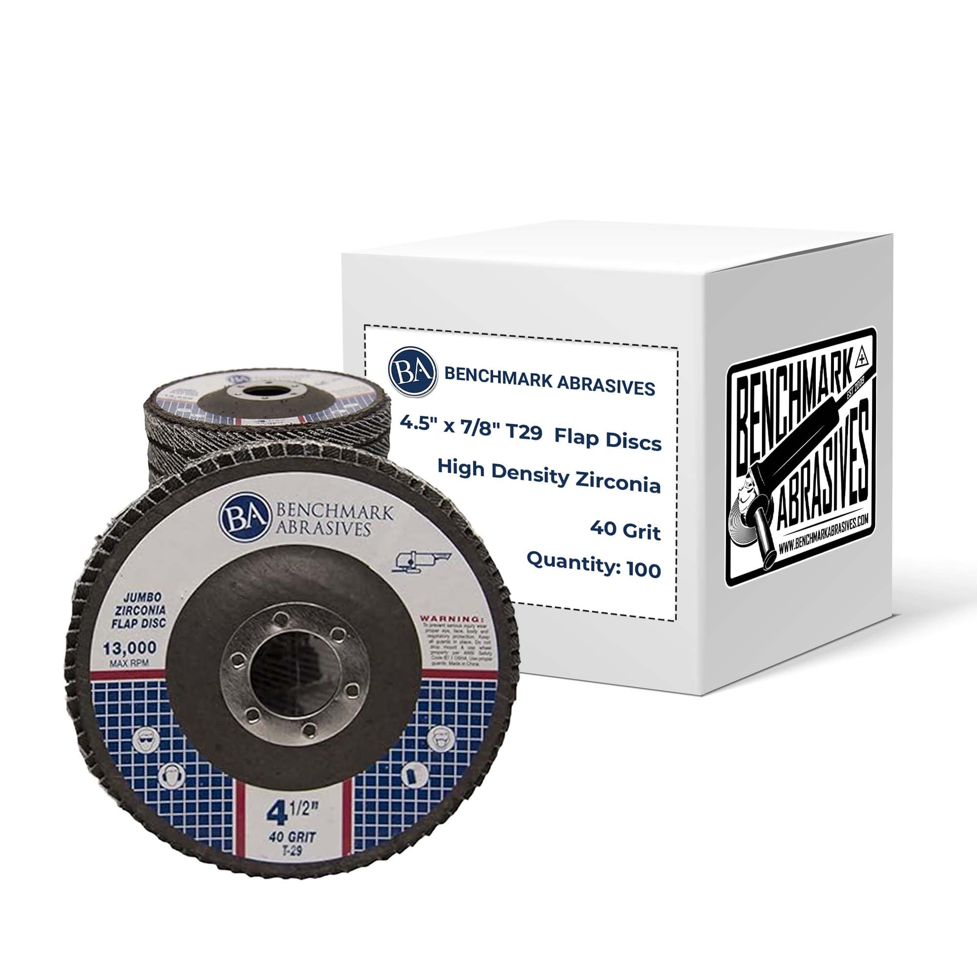 Benchmark Abrasives 4.5" x 1/4" 40-Grit Grinding Wheel