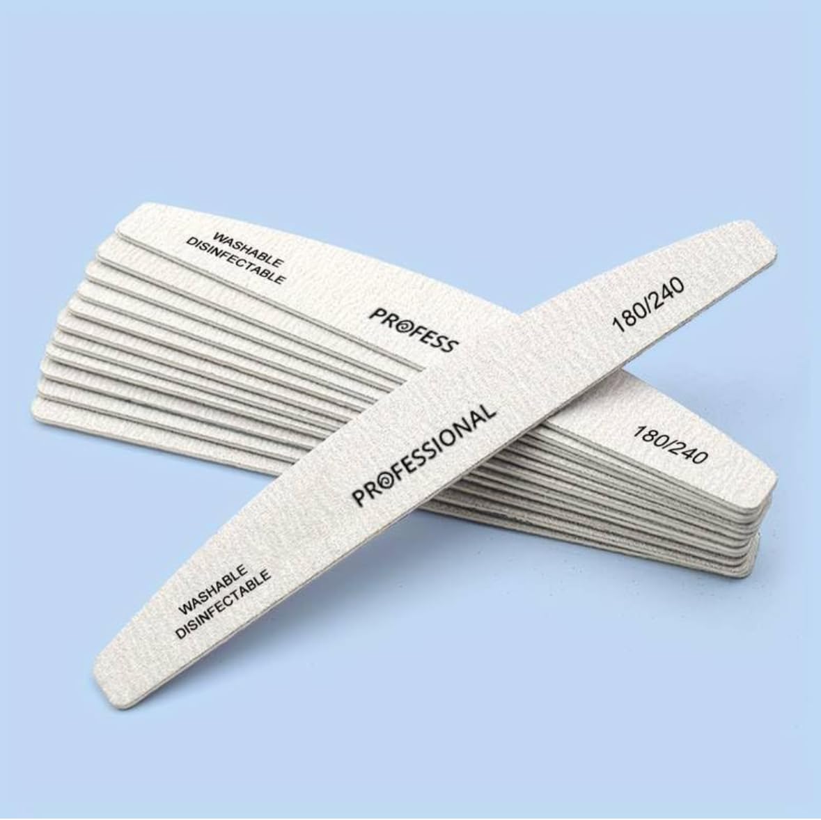 Crystal Nail Files 180/240 Grit (Set of 10)