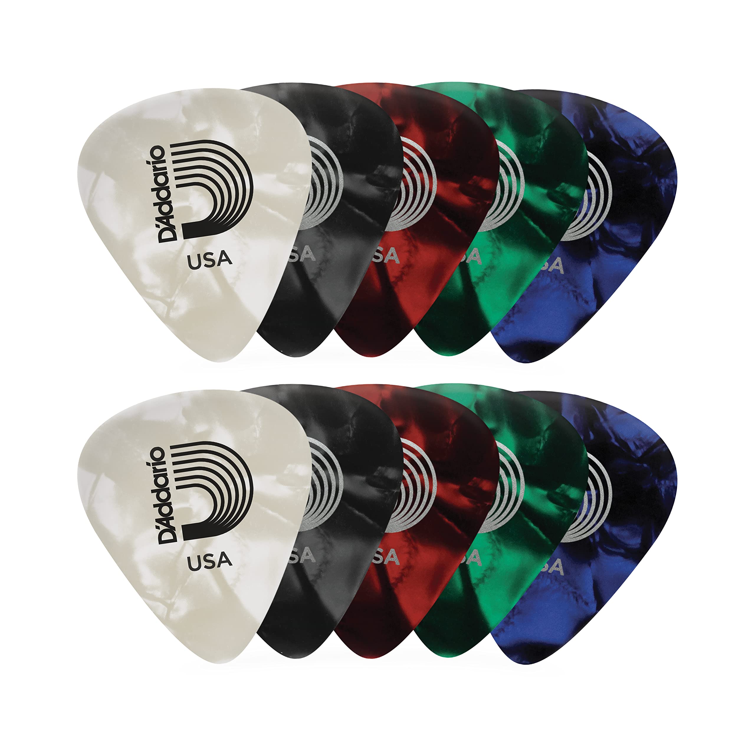D'Addario Celluloid Medium Picks (10 Pack)