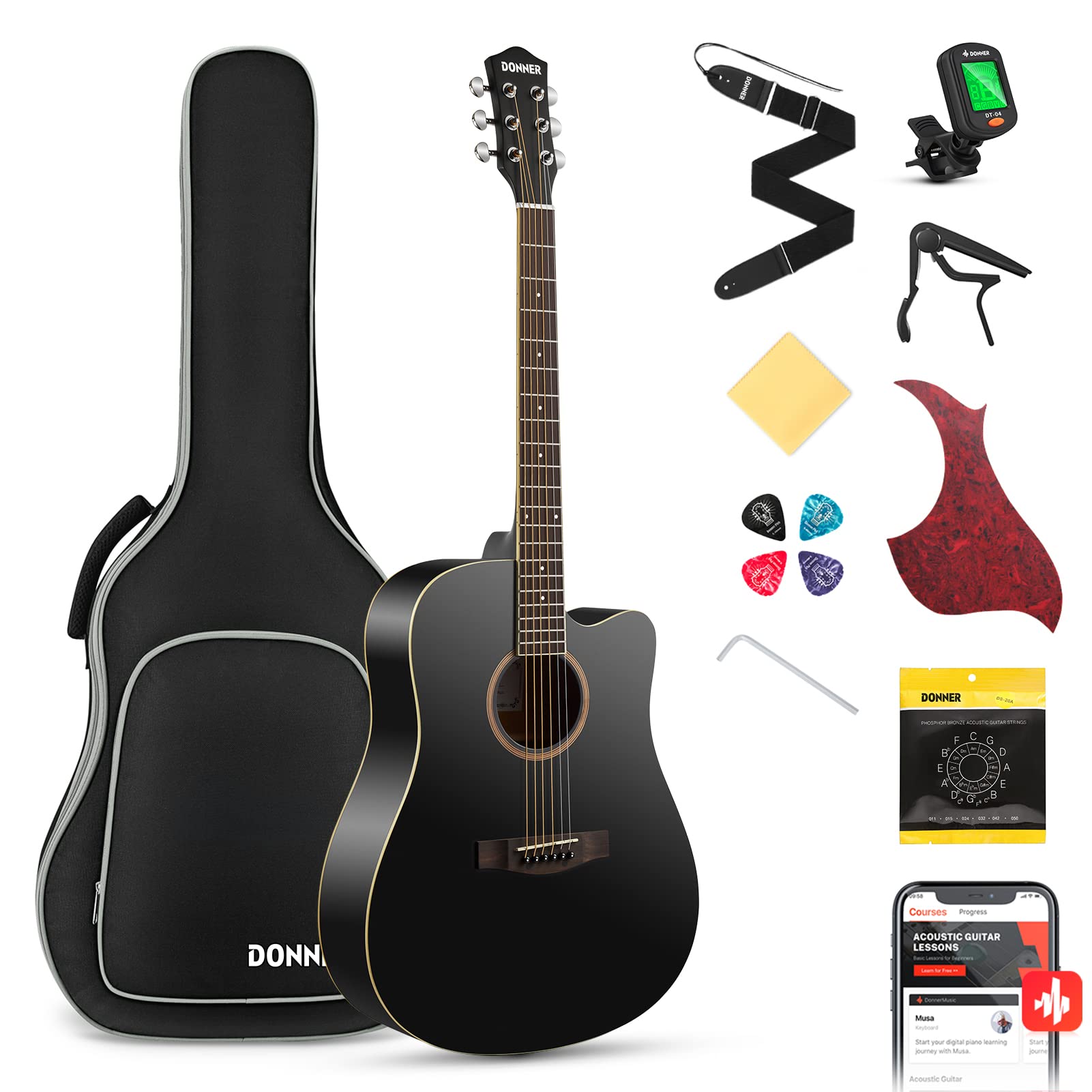 Donner 41 Inch Acoustic Guitar Kit