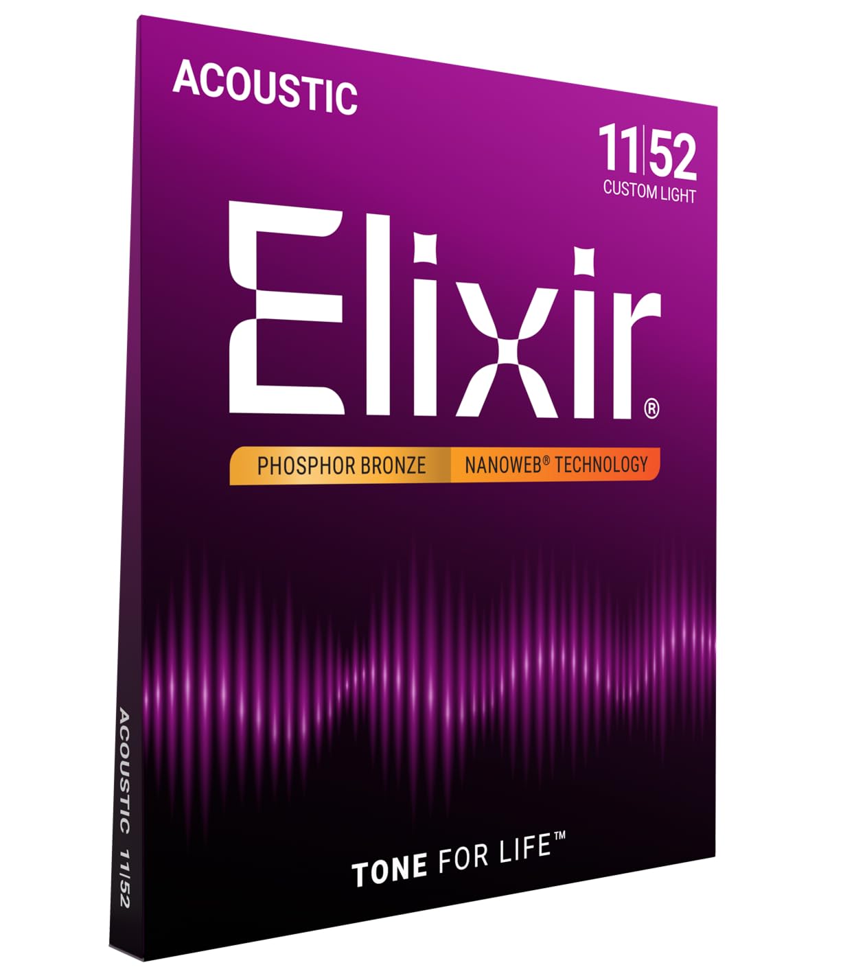 Elixir Nanoweb Phosphor Bronze Custom Light 11-52