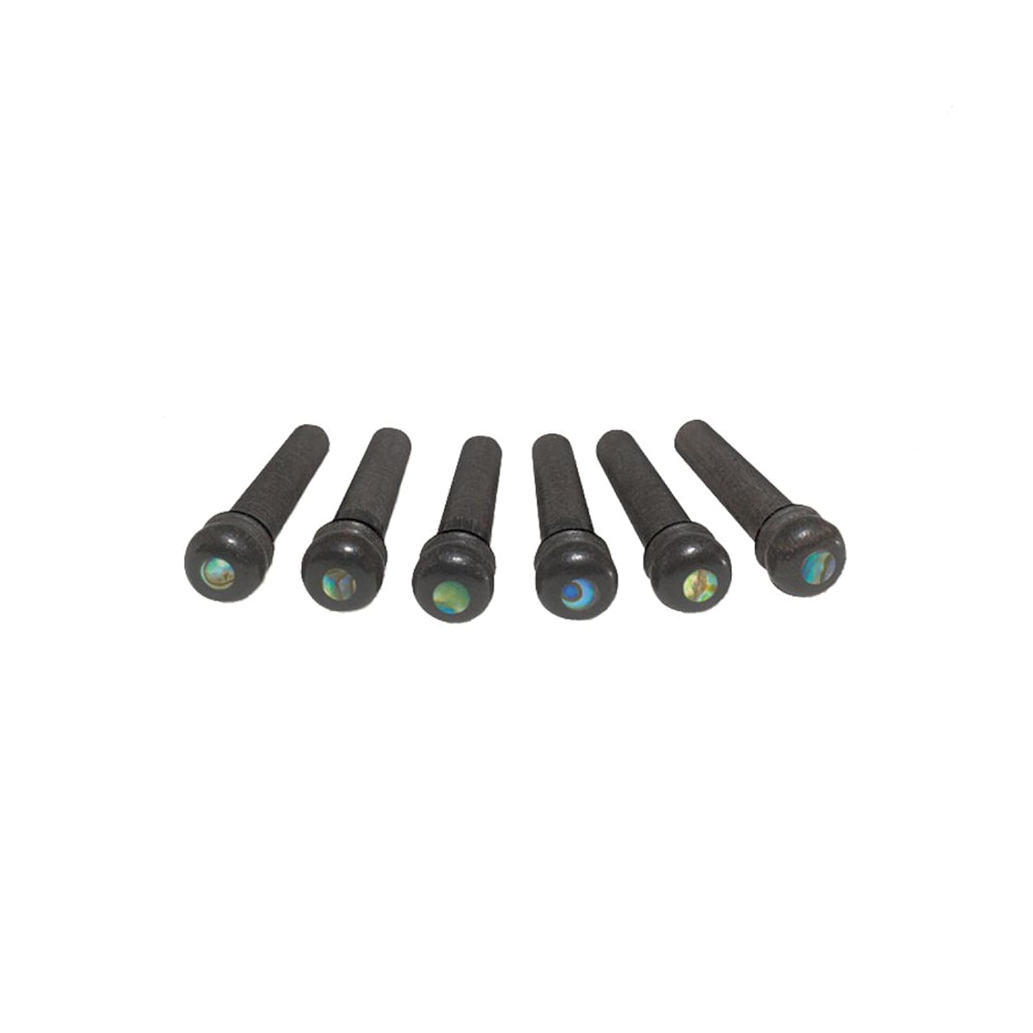 Moon Resonance Ebony Bridge Pins (6-pack with Delrin core)