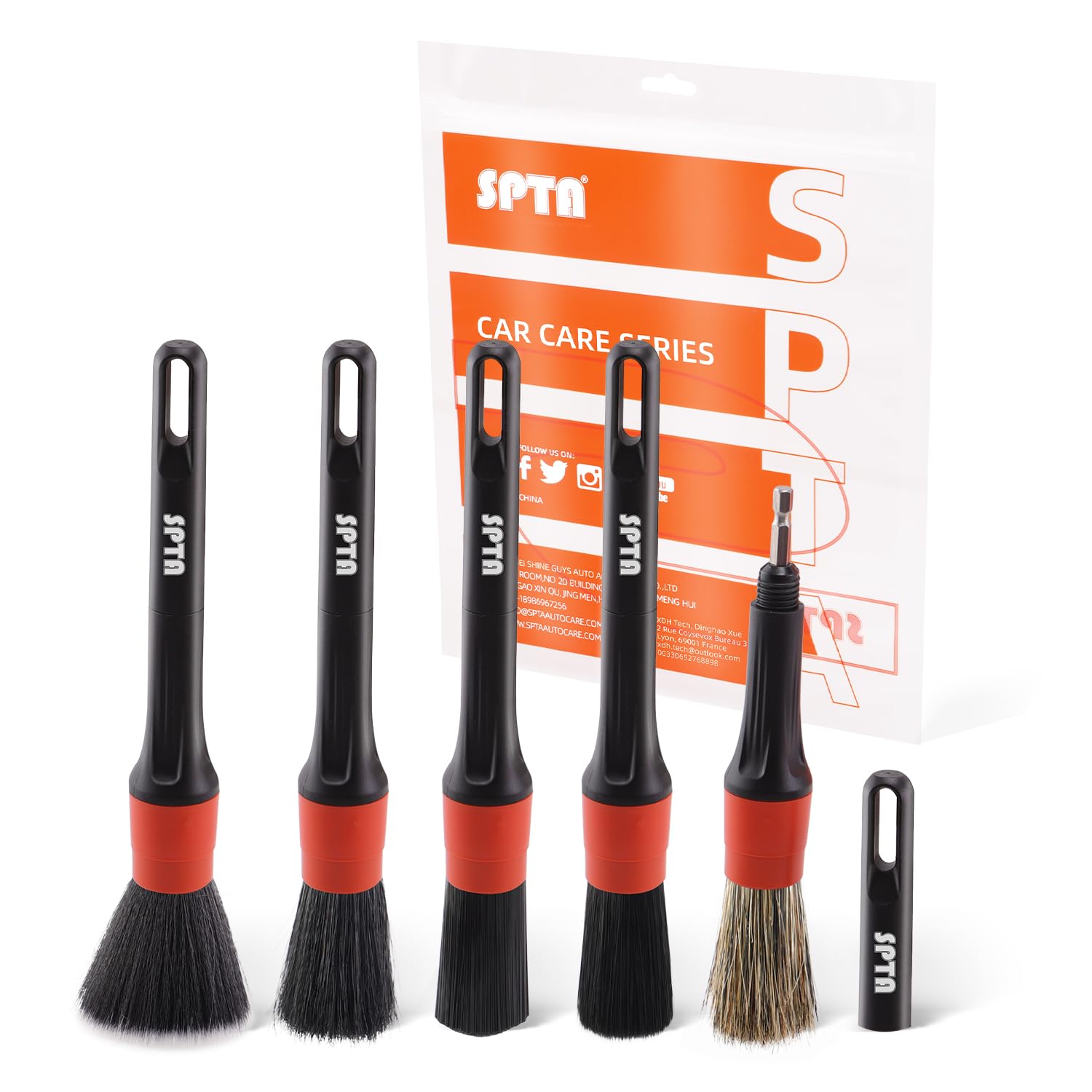 SPTA 17pcs Drill Brush Attachment Set