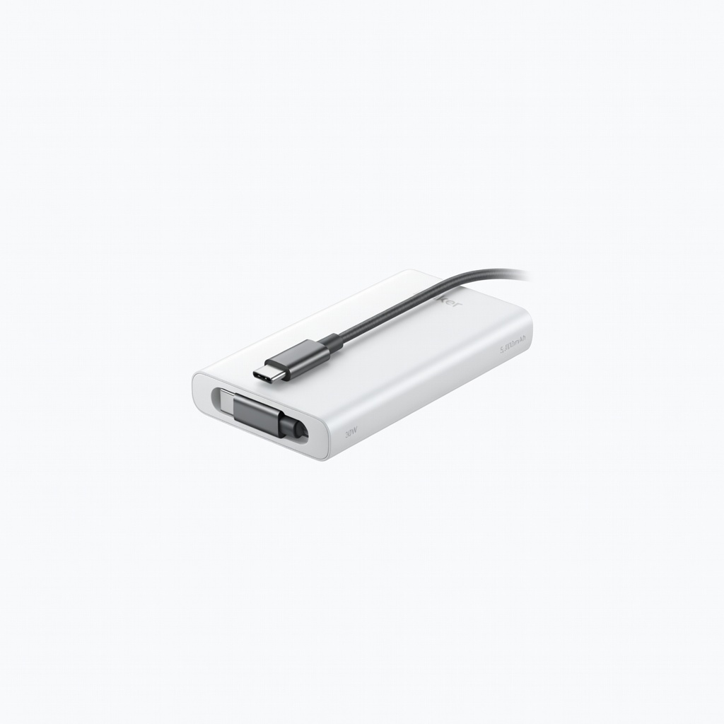 Anker Nano Power Bank (30W, 5,000mAh with Built-In USB-C Cable)