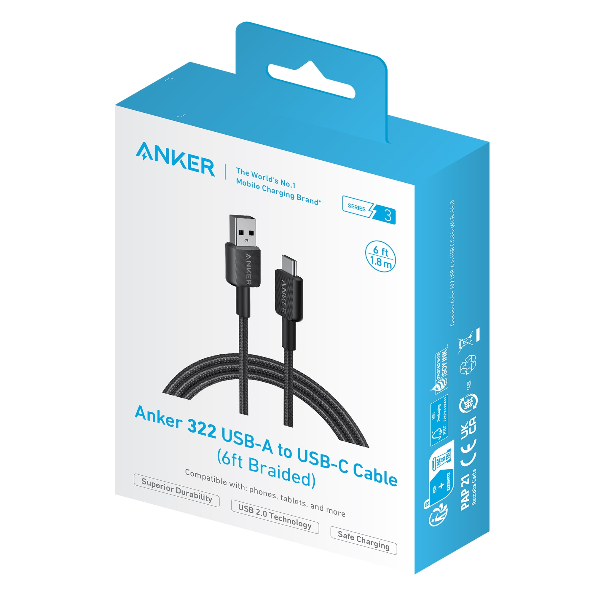 Anker USB-C to USB-A Cable (6ft)