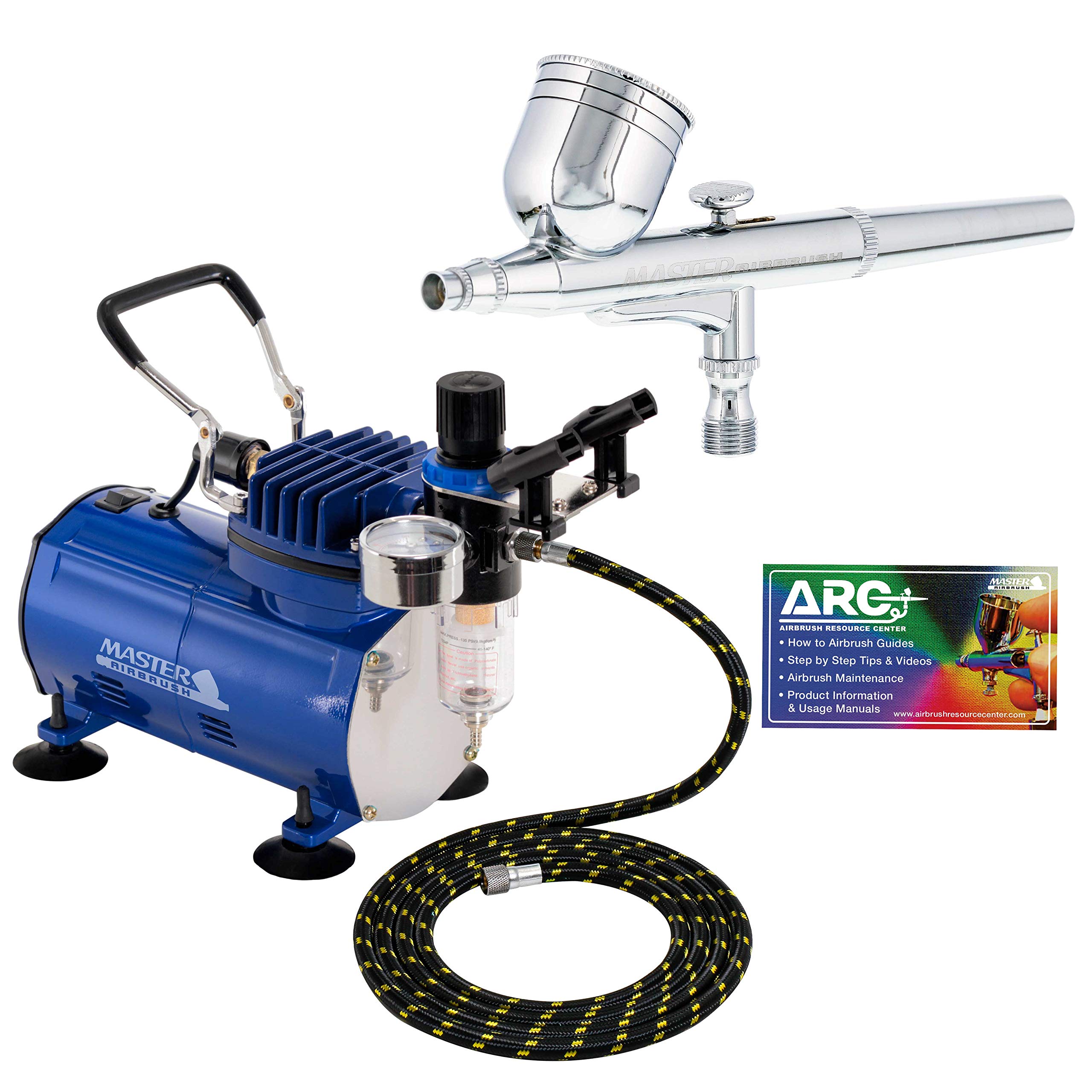 Aomest Airbrush Kit with Compressor, Dual Action Gravity Feed