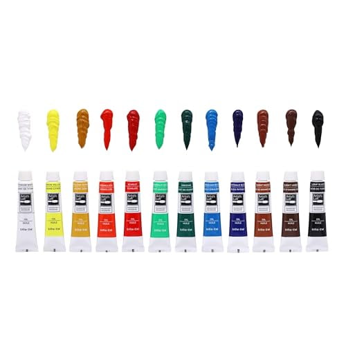 Artist's Loft Fundamentals Oil Paint Set, 12 Colors, 12ml Tubes