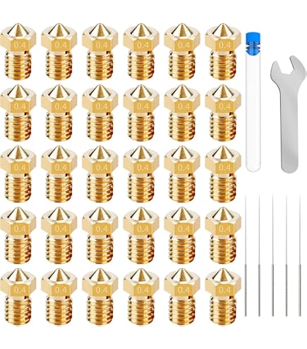 Assorted Brass Nozzles (0.4mm, 0.6mm, etc.)