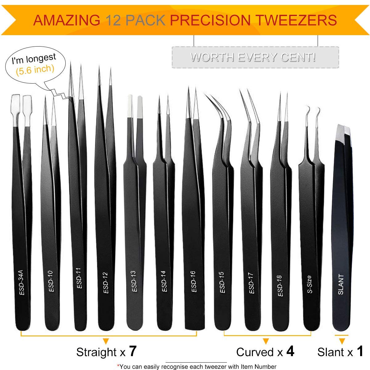 Astounding Flex Precision Tweezers Set