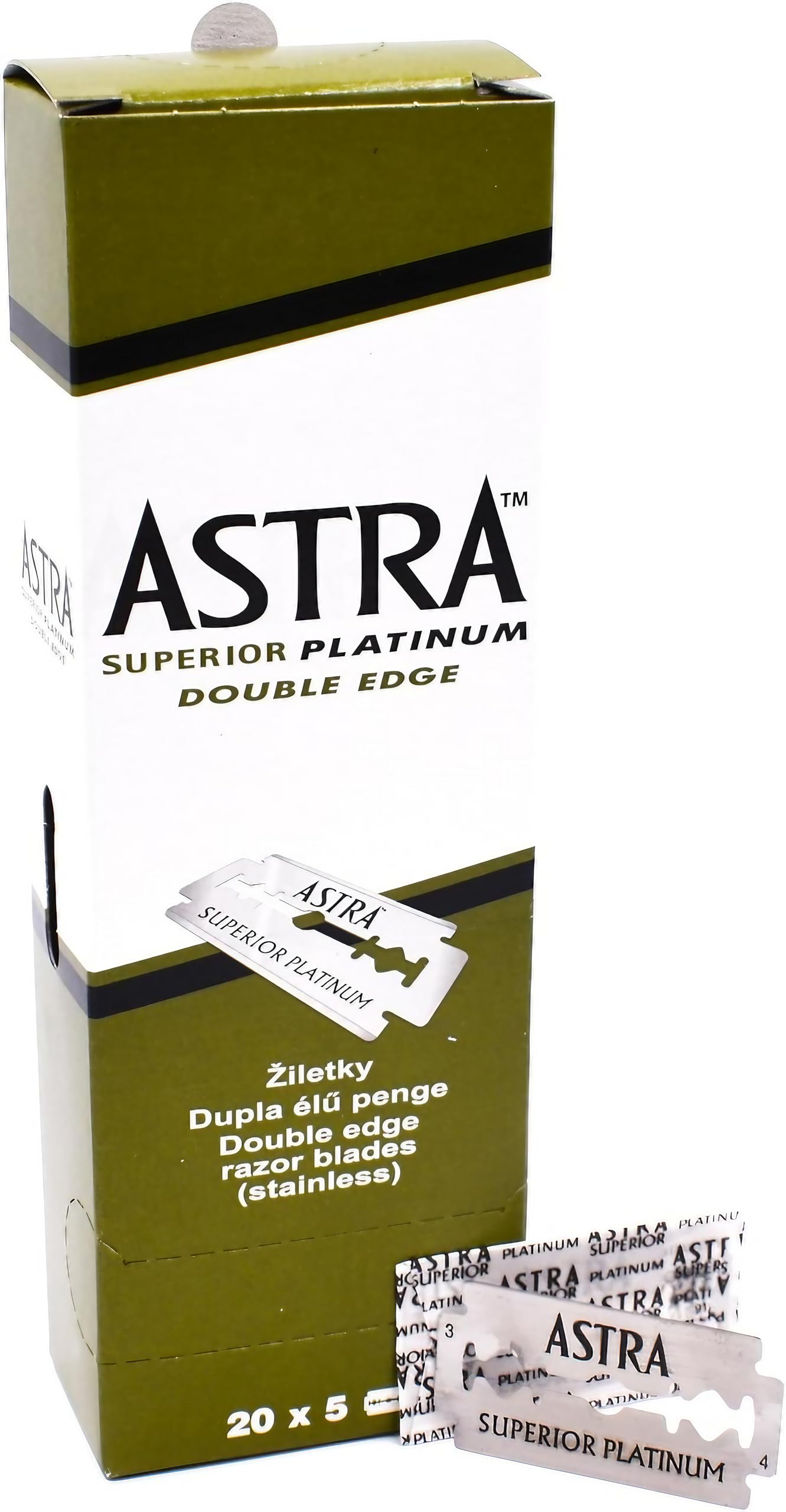 Astra Superior Platinum Double Edge Razor Blades (100 pack)