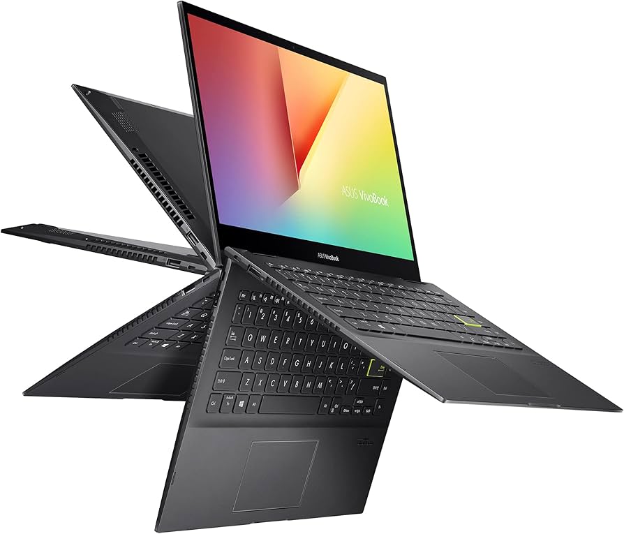 Asus VivoBook 14 Flip (Intel Core i5 2026, 16GB RAM, 512GB SSD) + Flexispot EC4 40x24 Compact Standing Desk + Furmax Mid-Back Mesh Chair