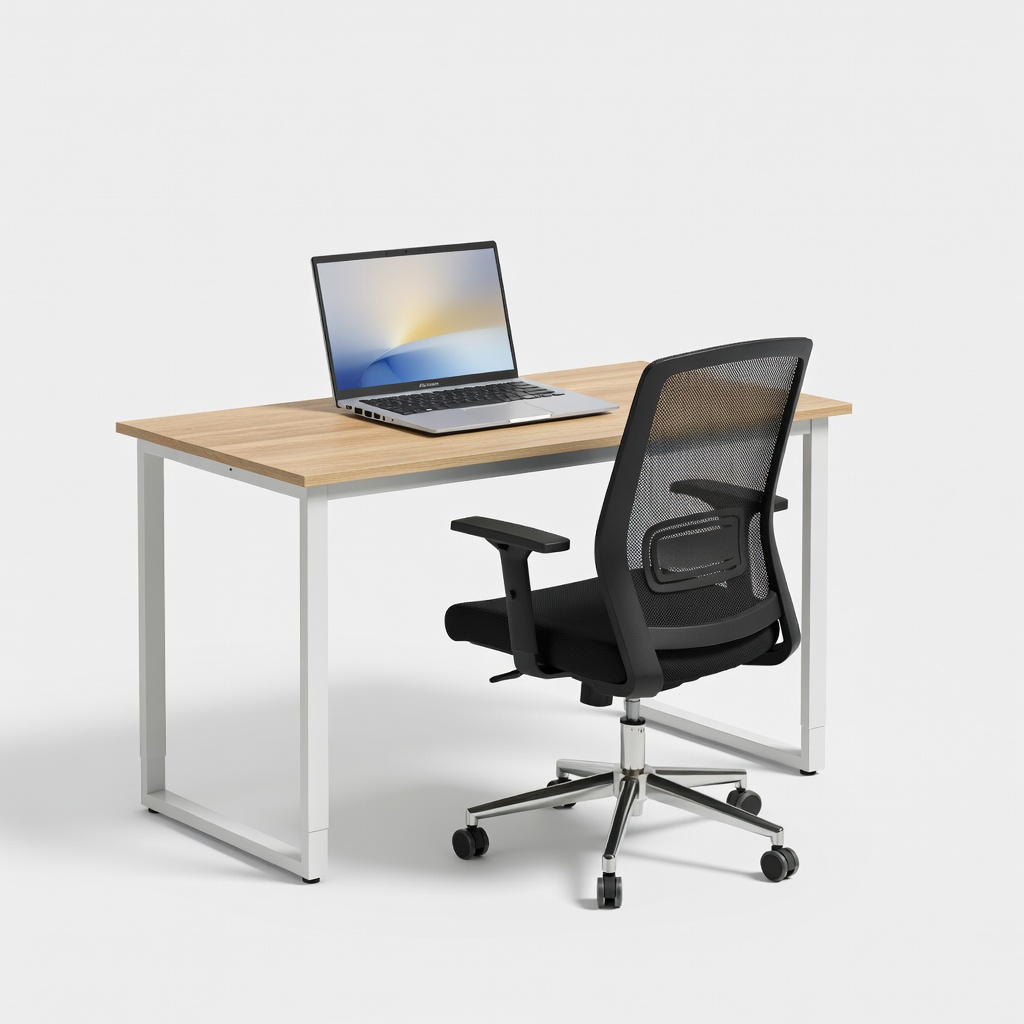 ASUS Vivobook 15 X1504ZA Laptop + Tribesigns 47-Inch Small Desk + OCROWN Mesh Office Chair Setup