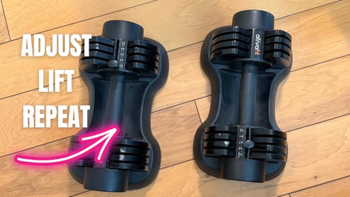 Ativafit Adjustable Dumbbells 5-52.5lbs (Pair)