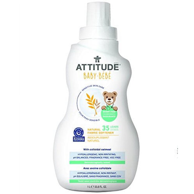ATTITUDE Natural Fabric Softener, Baby Scent, 32 oz