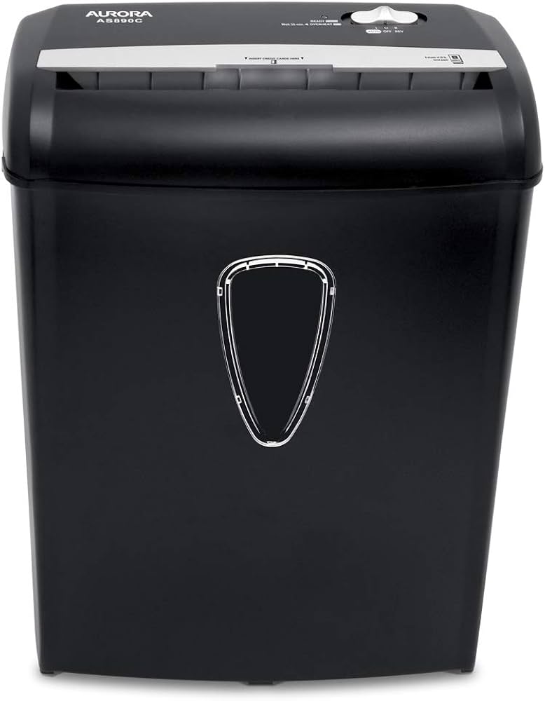 Aurora AS890C 8-Sheet Cross-Cut Paper and Credit Card Shredder