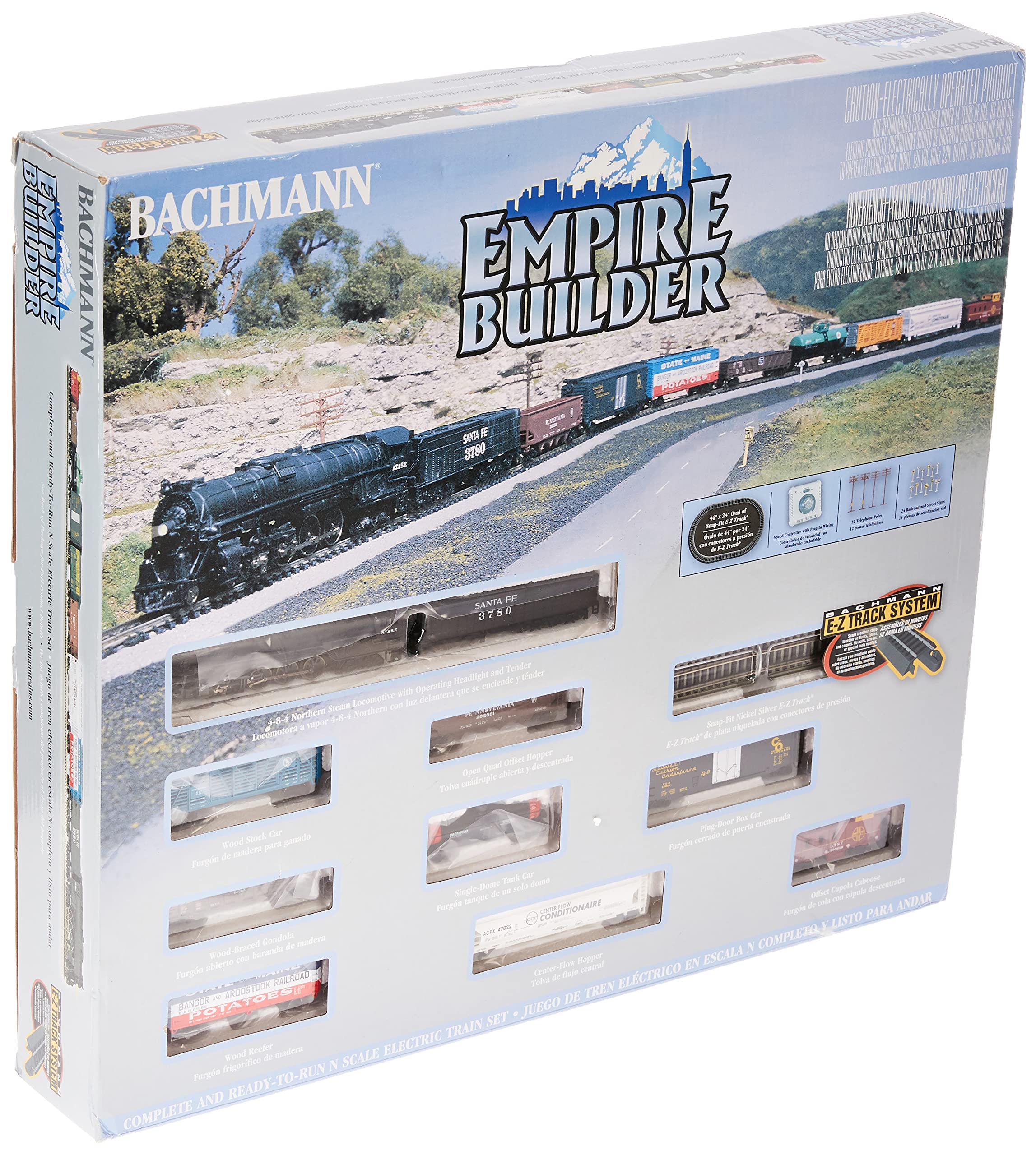 Bachmann Trains Empire Builder Ready To Run Electric Train Set, HO Scale