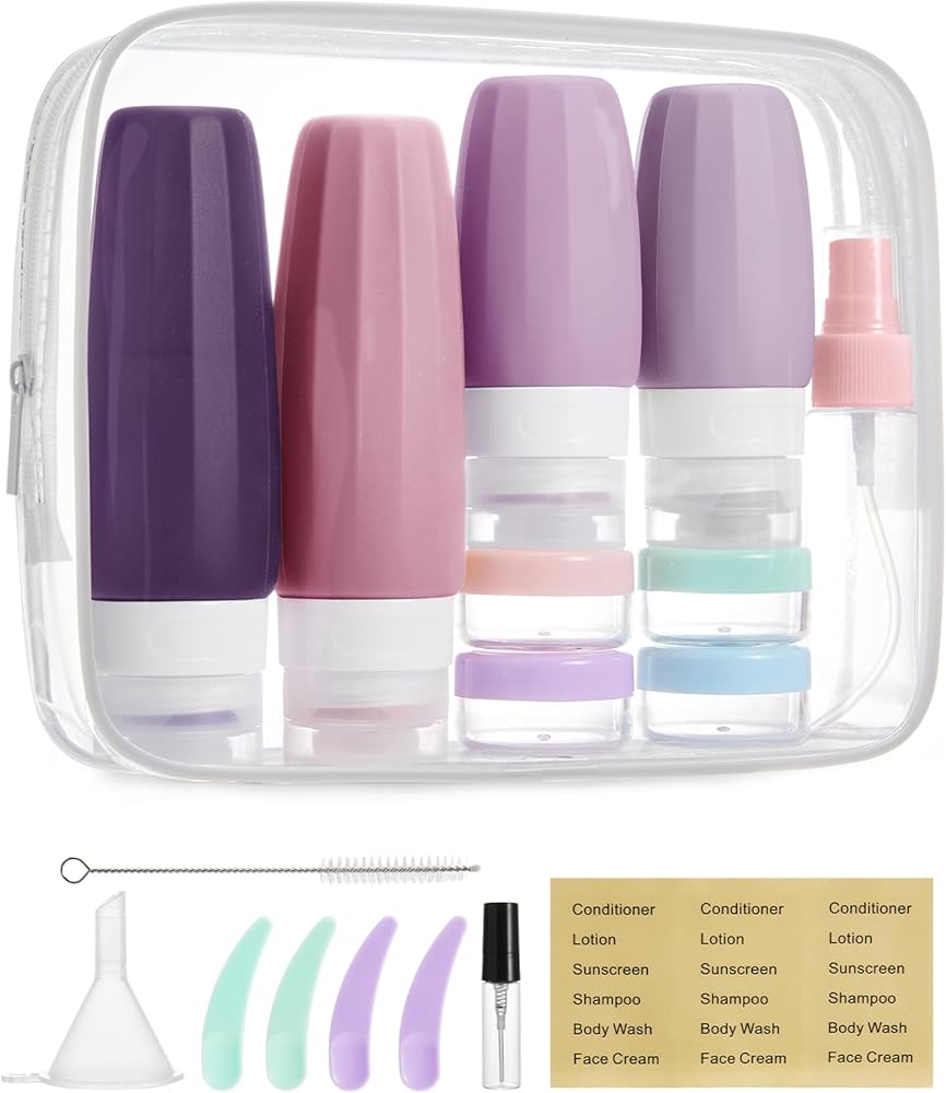 BAGSMART Leakproof Silicone Travel Bottles 4oz