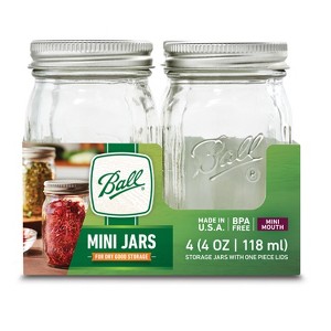 Ball 4 oz Mason Jars with Lids (4 pack)