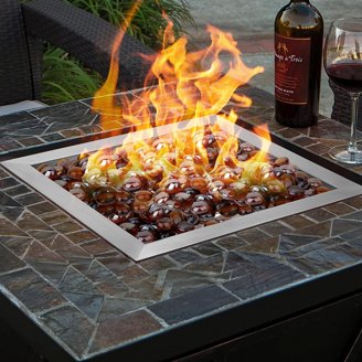Balmoral Stainless Steel Fire Pit with Cover & Poker