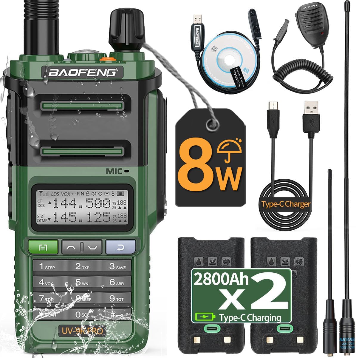 Baofeng UV-9R Waterproof Two Way Radio