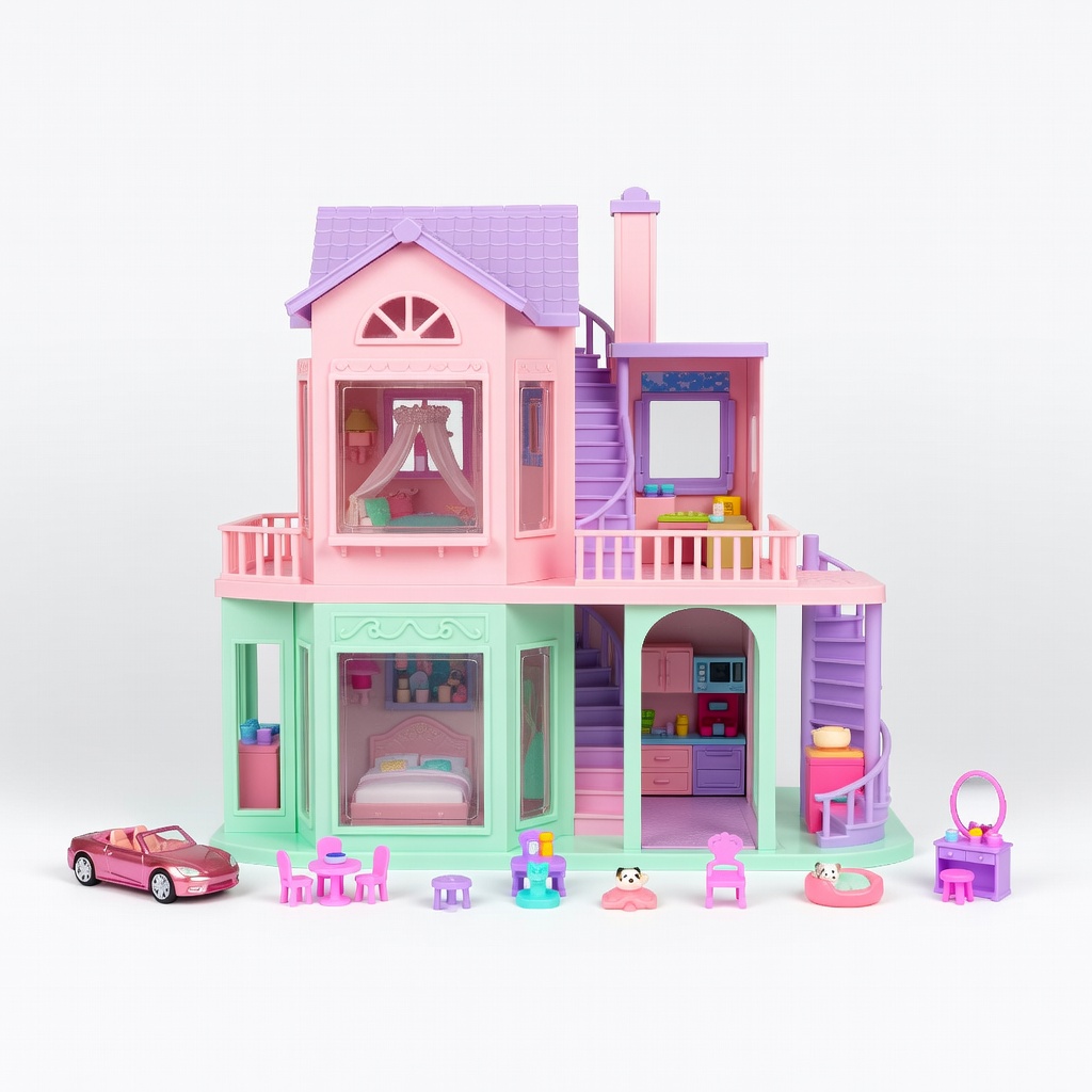 Barbie Dreamhouse Playset 2024 Edition with 10 Dreamhouse Accessoires