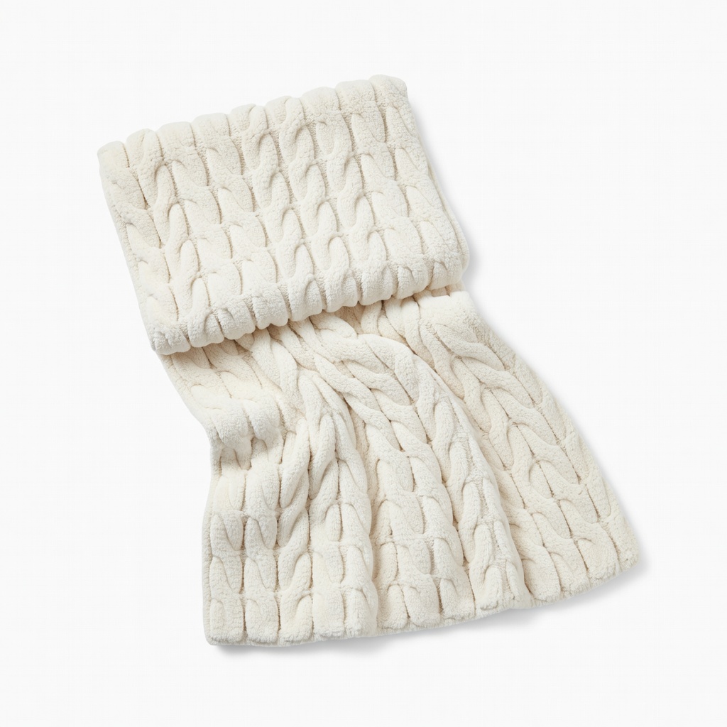 Barefoot Dreams CozyChic Cable Knit Throw Blanket