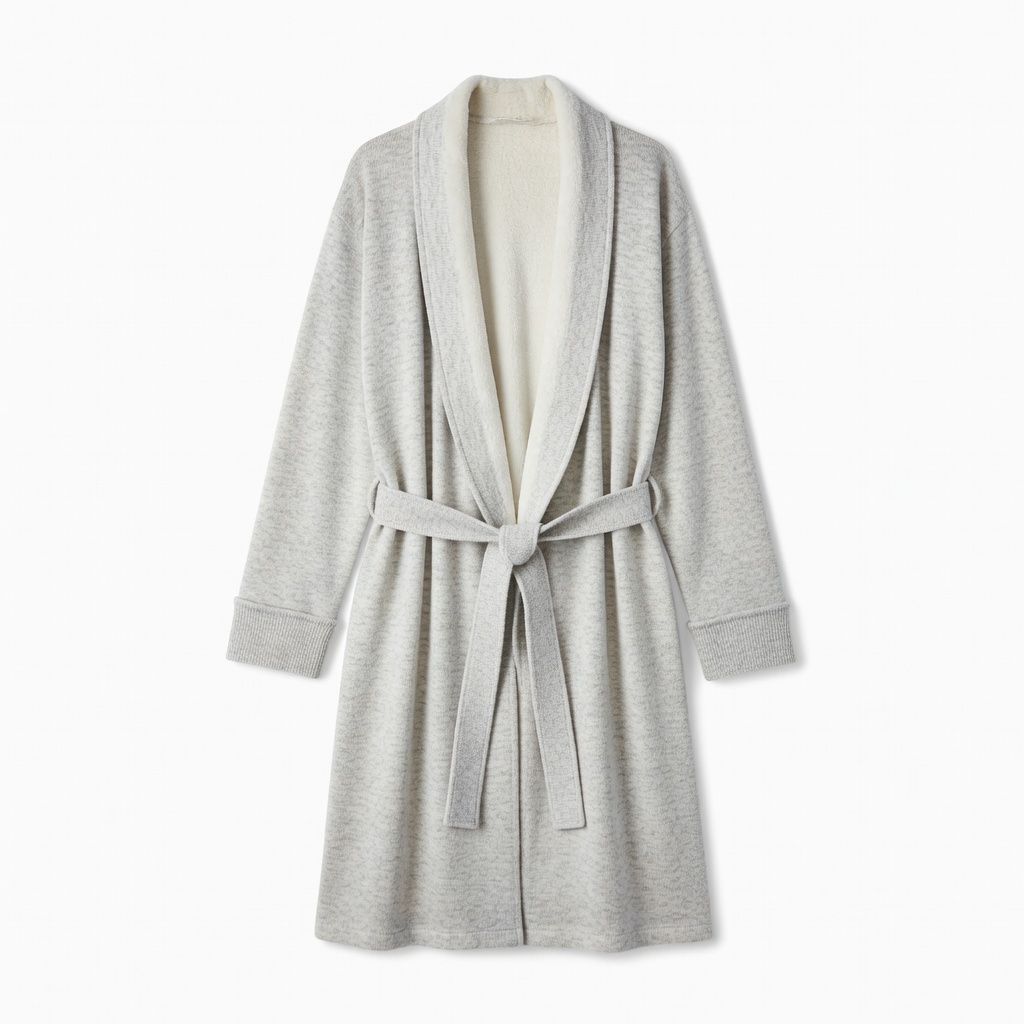 Barefoot Dreams CozyChic Heathered Jersey Knit Robe (XS/S)
