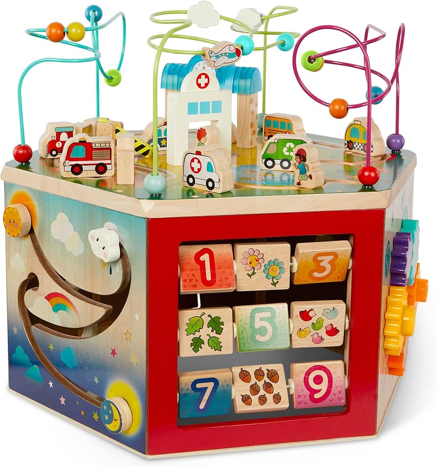 Battat Wooden Activity Cube