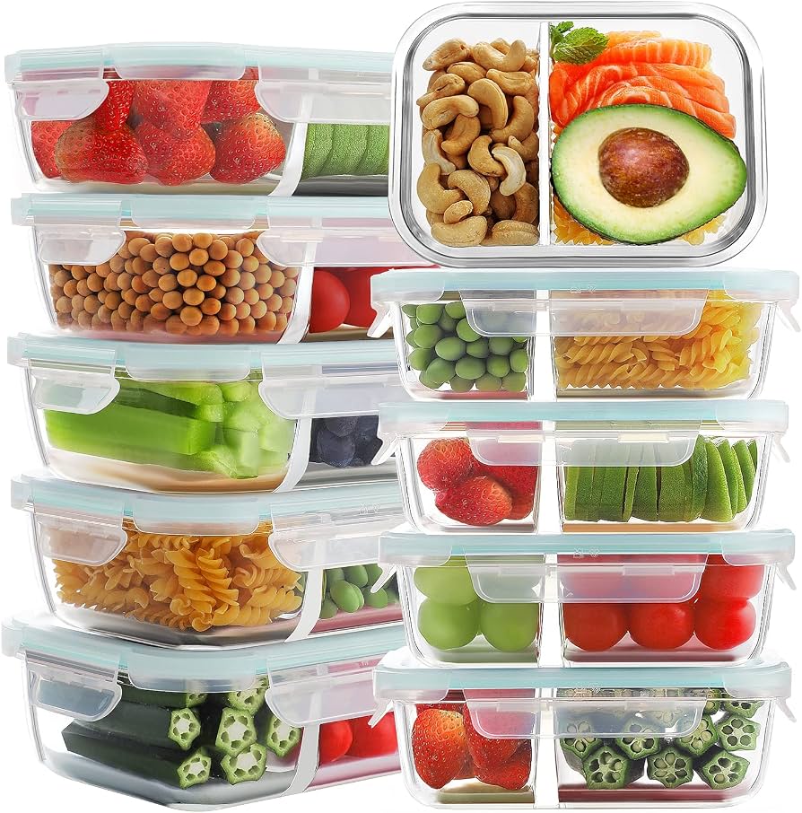 Bayco 10-Pack Glass Meal Prep Containers