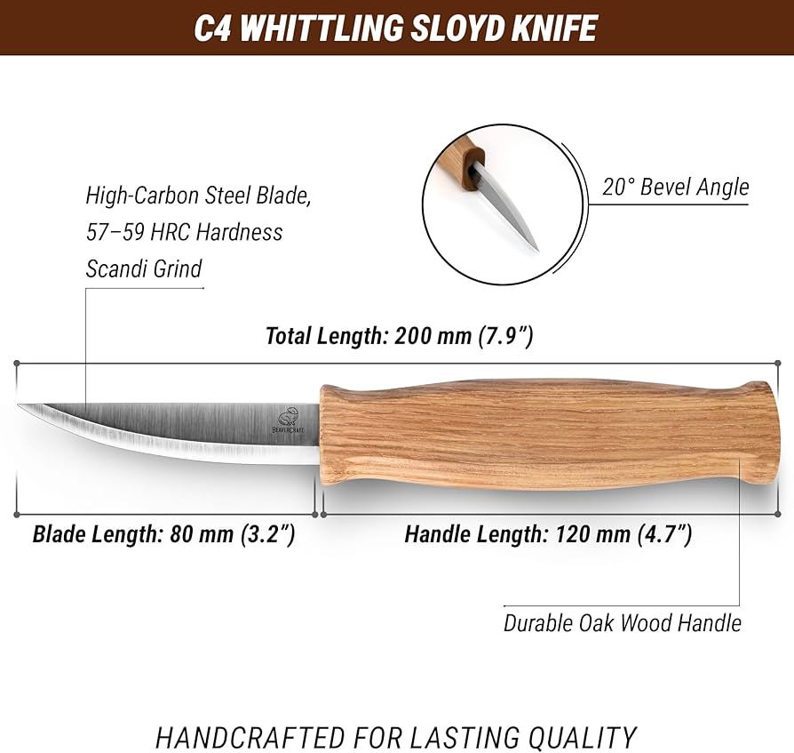BeaverCraft C4 Sloyd Wood Carving Knife