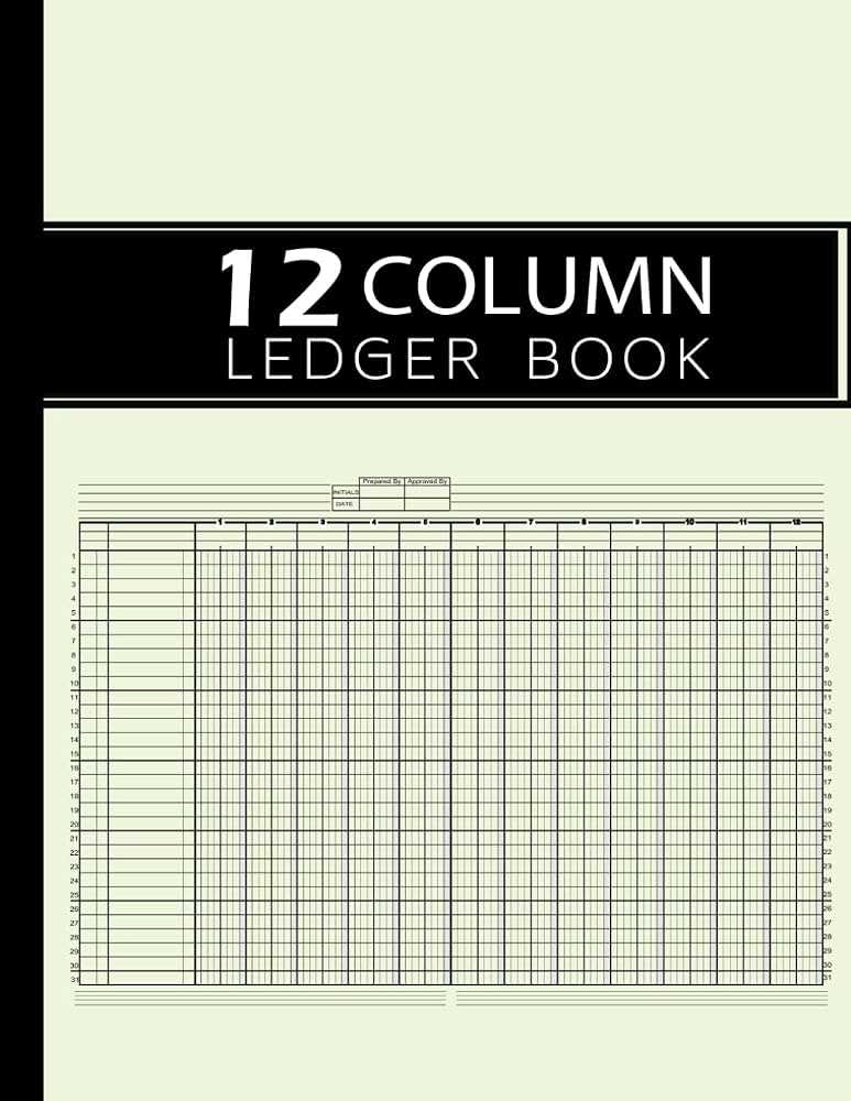 Better Office Products 12 Column Ledger Notebook